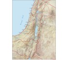 Major routes and physical features of the Holy Land 