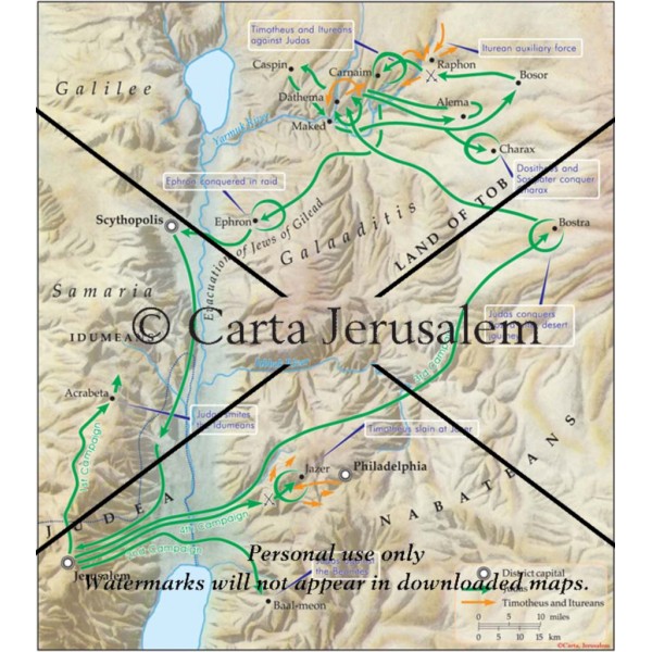 Judas Maccabeus' early campaigns, 163 BCE - Carta Jerusalem