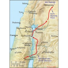 Saul of Tarsus (Paul) on the road to Damascus