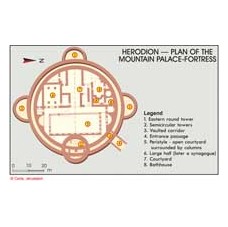 Herodion – plan of the mountain palace-fortress