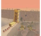 Artist's rendition of the Roman siege on Masada