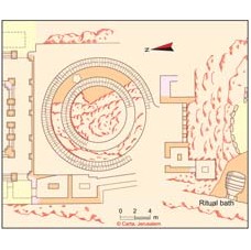 Plan of the middle terrace of the Northern Palace at Masada
