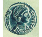 Profile of Empress Helena on a Coin